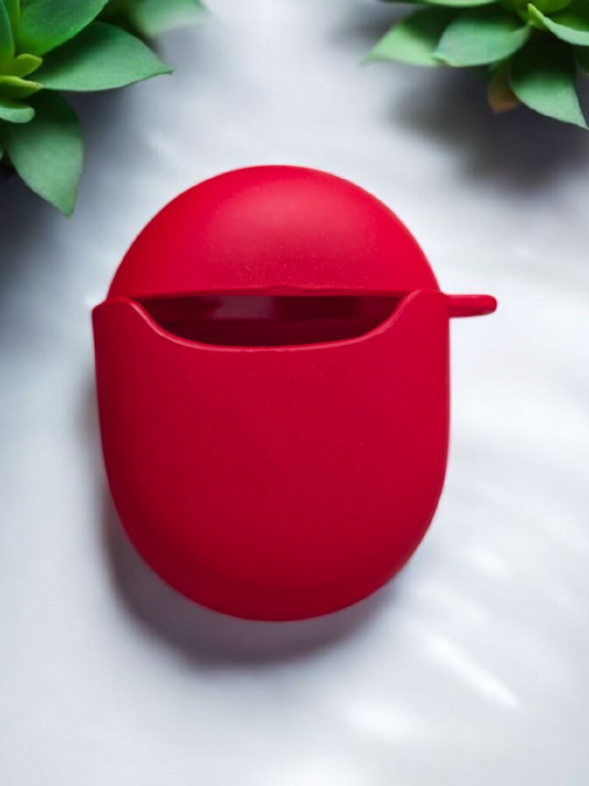 Red Google Pixel Buds 2 case, durable and shockproof design.