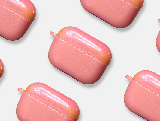 Textured Pink AirPod chrome airpod case