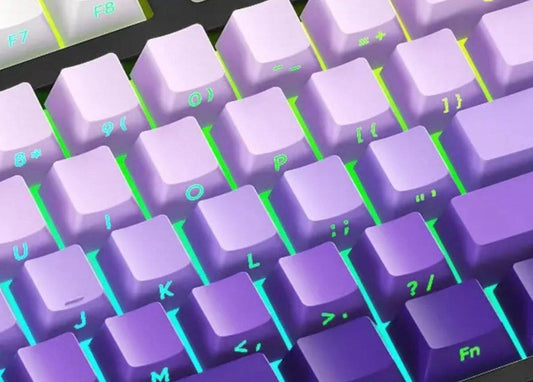 Gradient Keycaps on RGB Mechanical Keyboard with Cherry Profile