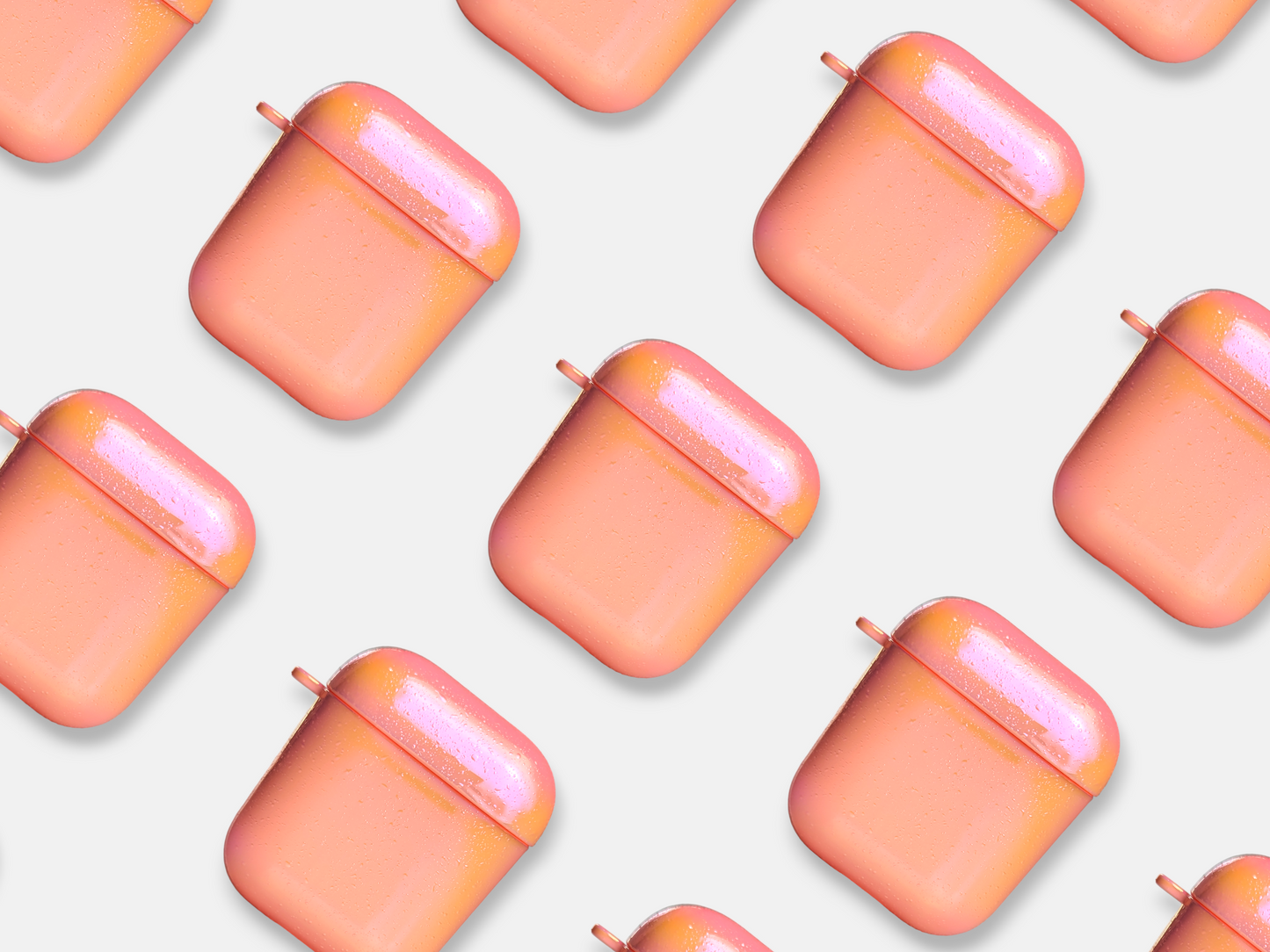 Textured pink chrome airpod case